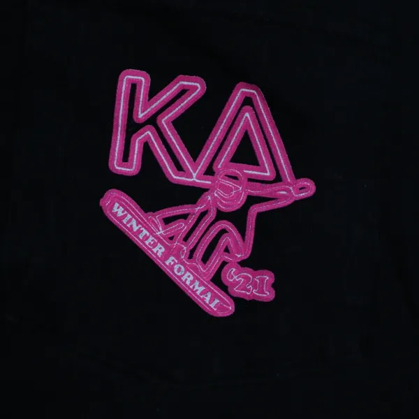 Kappa Delta Winter Formal 2021 Black Long Sleeve T Shirt Ski Snowboard Graphic - Image 3