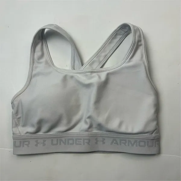 Under Armour Women's White Compression‎ Sports Bra Size S Racerback - Image 2