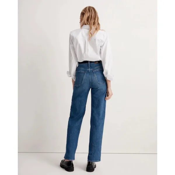 Madewell Leifland Wash The Perfect Vintage Wide-Leg Comfort Stretch Cotton Jeans - Image 2