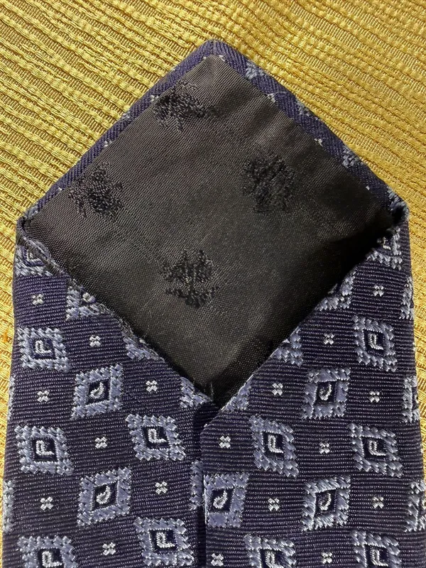 Brooks Brothers Men’s Tie Navy Blue Geometric Makers and Merchants 59.5” - Image 6