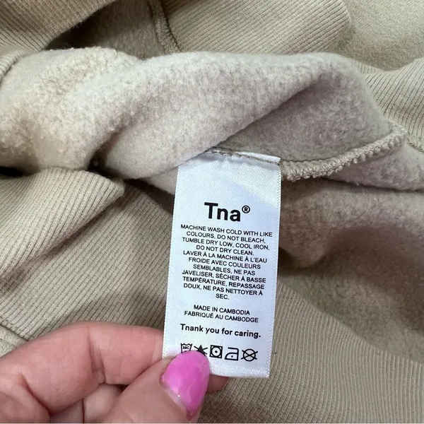 Aritzia‎ TNA beige camel hoodie pullover - Image 3