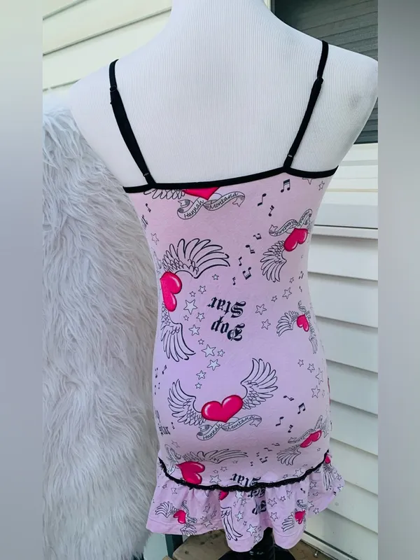 Vintage Y2K Disney Hannah Montana RARE MileyCyrus Archives Nightie POP STAR SLIP - Image 5