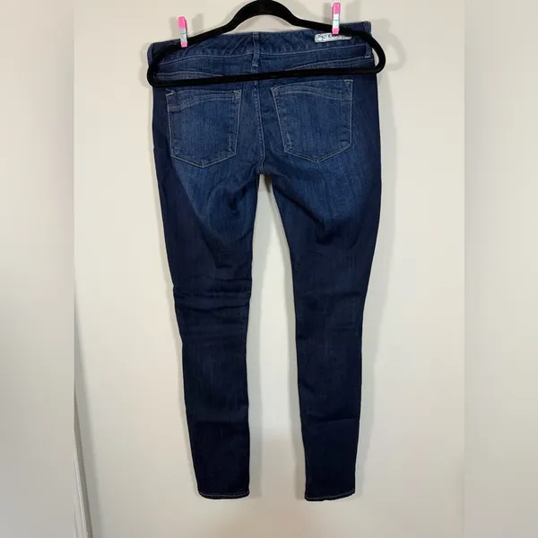 Express Women’s Zelda Slim Fit Legging Jeans Ultra Low Rise Dark Washed Sz 8 R - Image 4