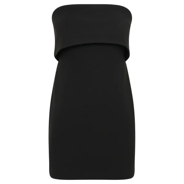 NEW Meshki Mariska Black Strapless Crepe Foldover Bandeau Mini Bodycon Dress 2XL - Image 12