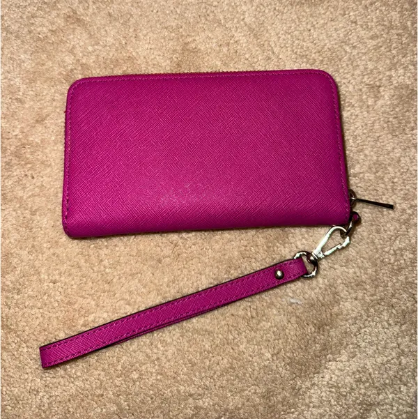 Michael Kors Fuchsia Leather Wristlet Wallet - Image 3