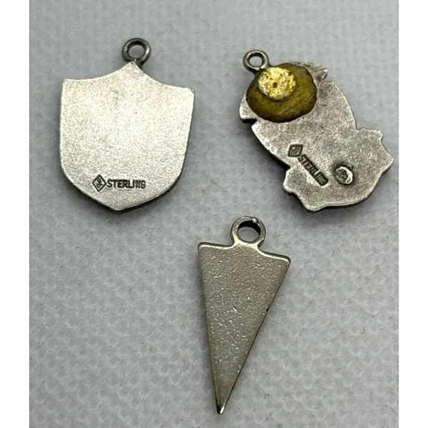 Vintage‎ Richwoods High SchooI Illinois Lot 3 Charm Pendant Sterling 925 Silver - Image 6