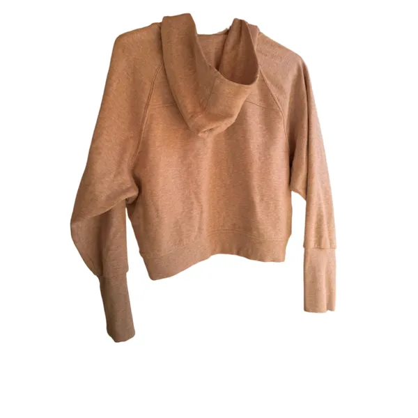 DKNY Small Tan Hoodie Full Zip Sweatshirt Size L - Image 2
