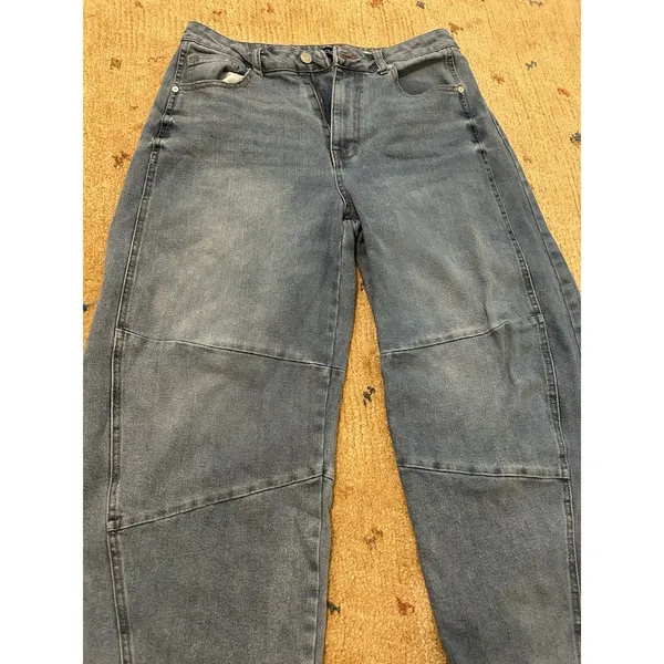BCBGeneration Paneled Barrel Leg Denim Jeans Size 28 Contemporary Streetwear - Image 3