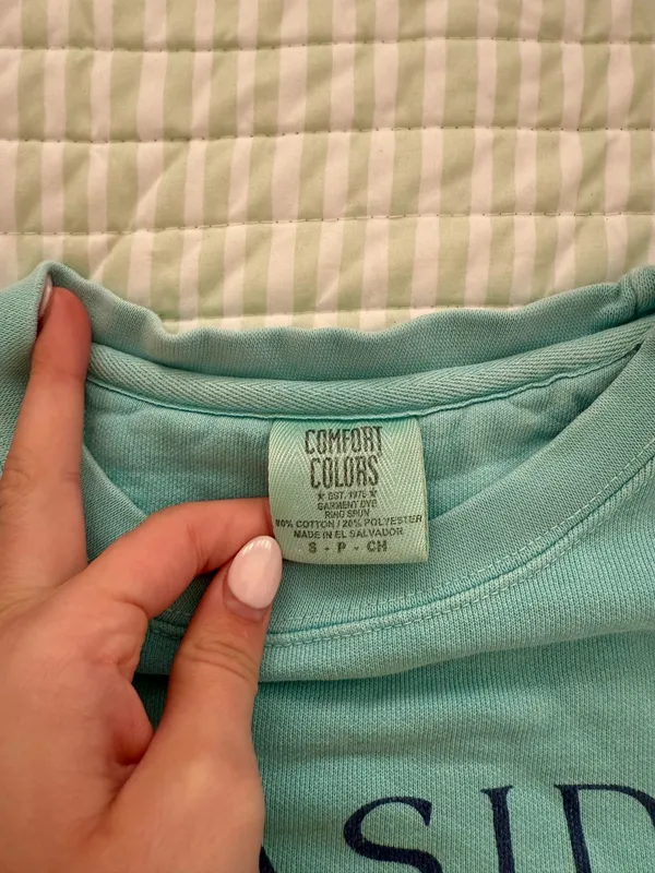 Seaside Comfort Colors Crewneck Teal - Image 4