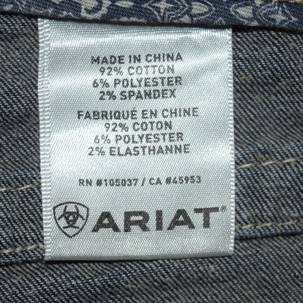 Ariat REAL Bootcut Jeans Womens 30R Dark Wash Studded Embroidered Excellent - Image 9