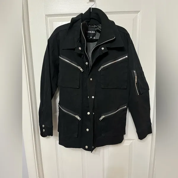 I.AM.GIA x REVOLVE Black‎ Elevara utility zip Jacket size XS - Image 2