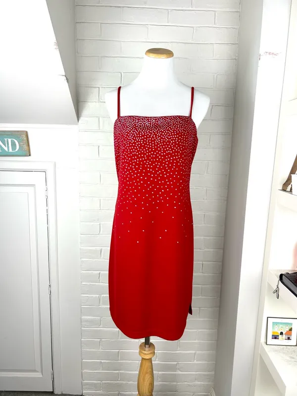 Red Glitter Sparkle Dress - Image 2