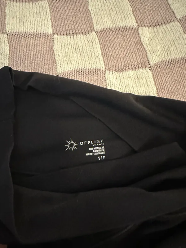 Aerie Black Crossover Flare Offline Leggings - Image 5