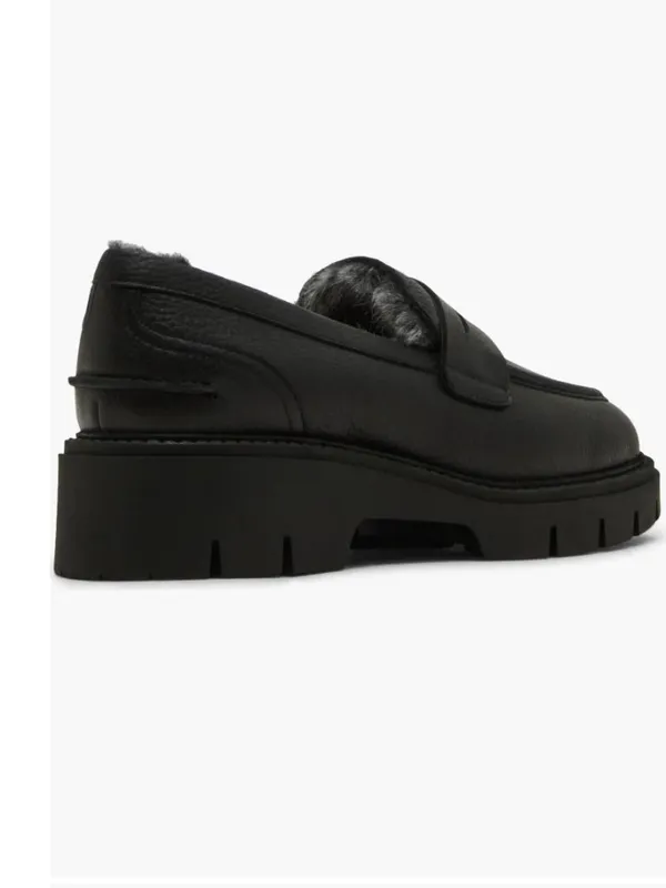 NEW $140 BLONDO Kimora Waterproof Platform Penny Loafer Black Leather SZ-8.5 - Image 6