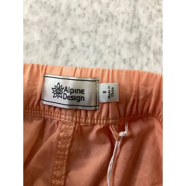 Alpine Design Womens Sweet‎ Melon Orange 4" Twill Shorts ADW15800 Small NWT - Image 2