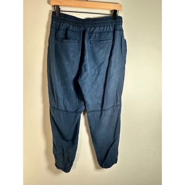 Banana Republic Navy Blue Tencel Lyocell‎ Utility Joggers Petite Small Pockets - Image 4