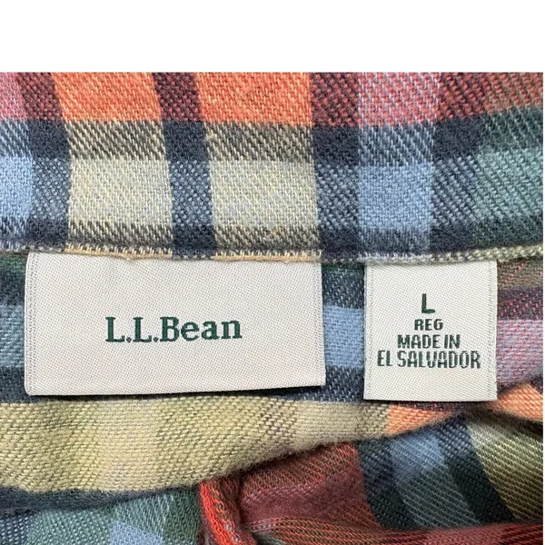 LL Bean Rainbow Plaid Flannel Pajama Set Sleepwear Cozy Rustic Loungewear L - Image 12