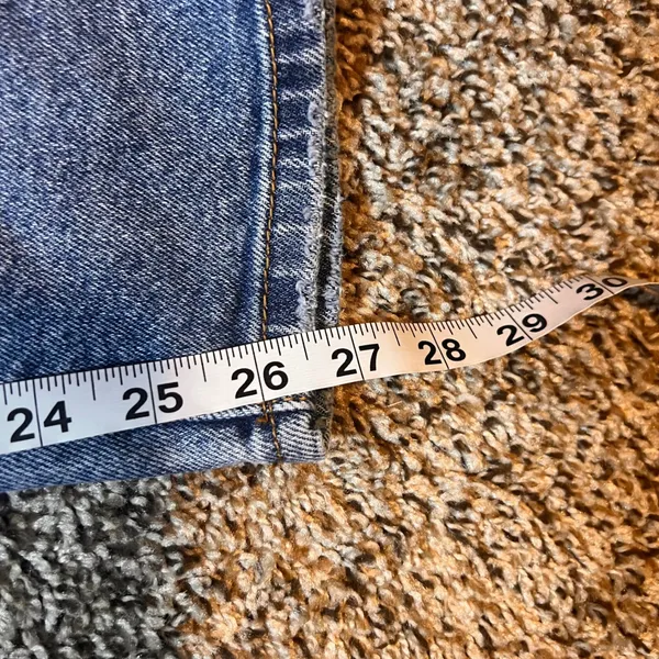 Willow + Root‎ Distressed Mom Jeans Ripped Knee Denim Button Fly Size 28 - Image 7
