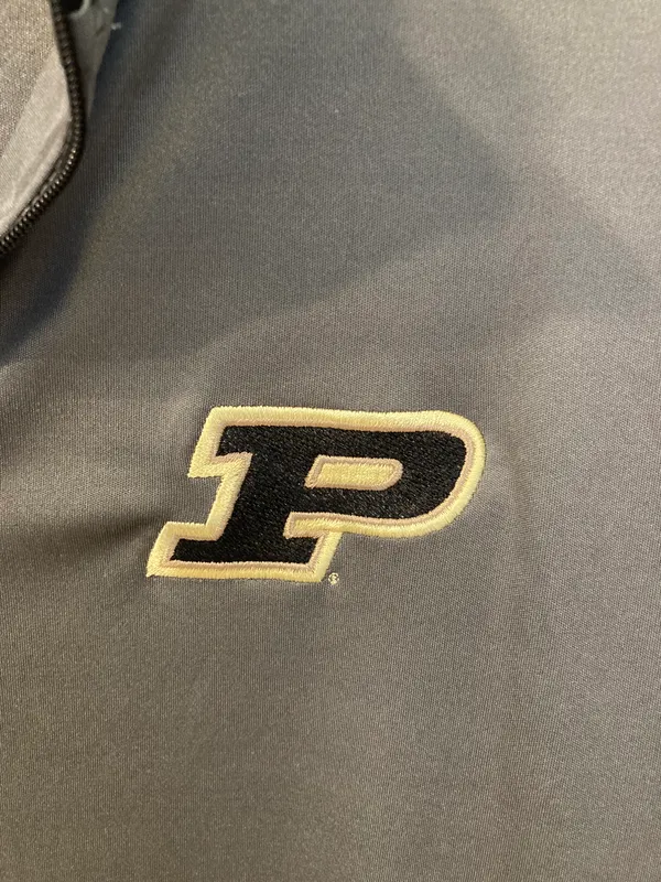 Badger Sports Purdue Boilermakers Gray Quarter Zip Pullover - Image 3