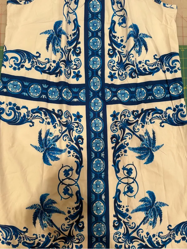 Amazon Blue & White Halter Mini Dress - Image 2