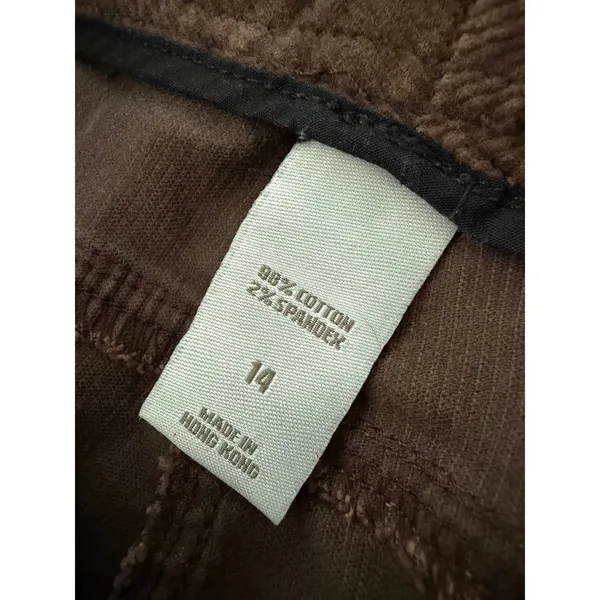 Y2K Victoria's Secret London Jean Corduroy Pants 14 Marisa Fit Brown Bootcut - Image 8