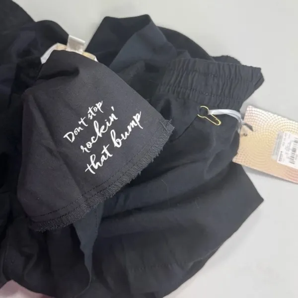 A:Glow Maternity Black Full‎ Coverage Belly Band Shorts XXL-MAT WM81X005RS1 - Image 9