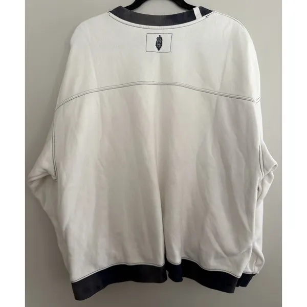 Free People FP Movement All Star Patch Pullover White Patch Combo Women's Large - Image 2