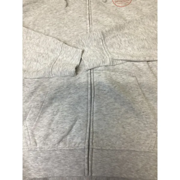 Vans Stackton Circ-K Full Zip Hoodie Grey Heather Salmon Logo VN0A7Z3D15P Mens M - Image 3