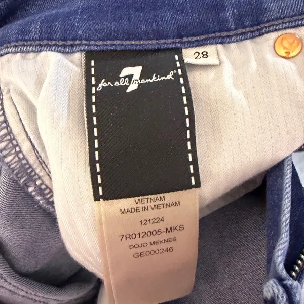 NWT 7 For All Mankind Tailorless Dojo Wide Leg‎ Trouser Jeans Mid Rise 28 - Image 11