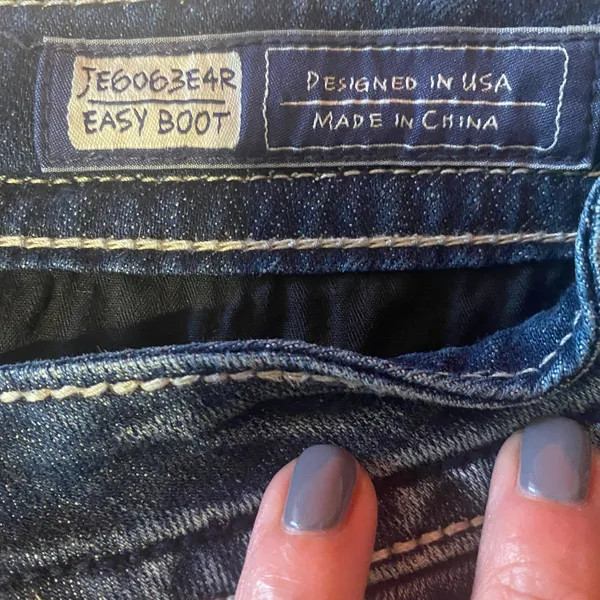 Miss Me Blue Easy Boot Distressed Embellished Classic Denim Jeans Women Sz 29 - Image 4