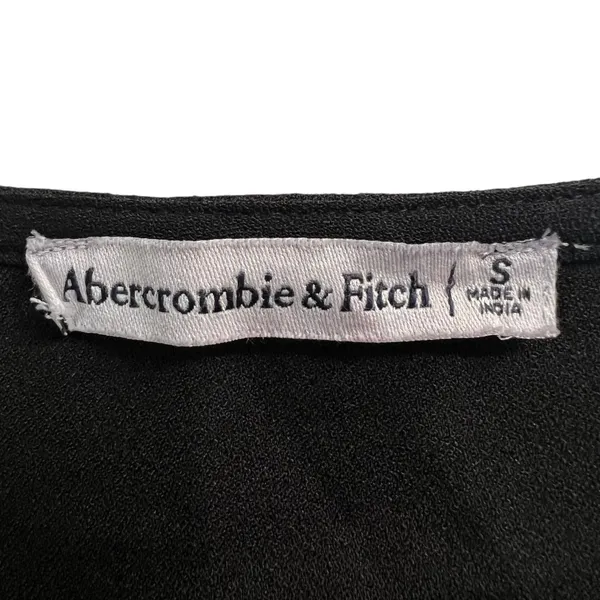 Abercrombie & Fitch Sweetheart Corset Solid Crop Top Black Long Sleeve Size S - Image 6