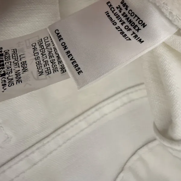 L.L. bean signature mid rise flare jeans in white denim - Image 5