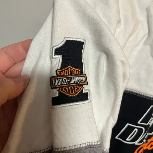 Harley-Davidson Black and White Long Sleeve Tee - Image 5