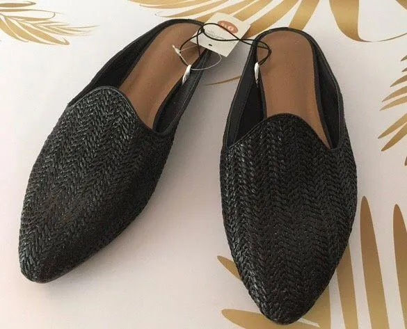 Black Woven Flats, Size 9 1/2 - Image 2