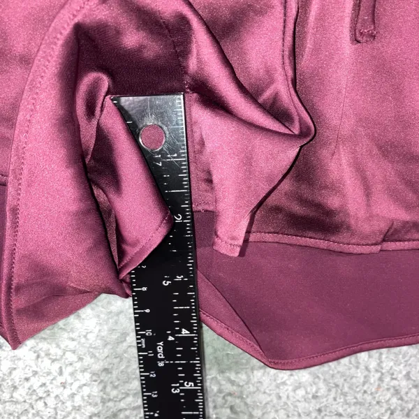 Old Navy Satin Pajama Shorts XXL Burgundy Lounge Drawstring Silky Sleepwear NWOT - Image 6