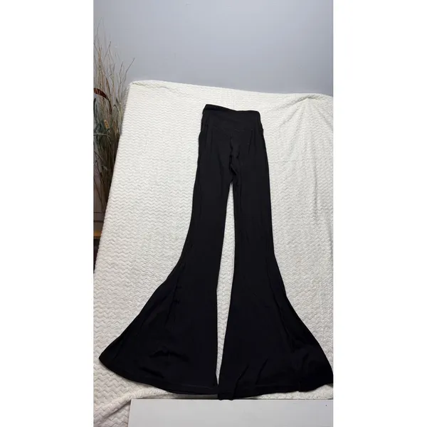 OFFLINE by Aerie Real Me Black High Rise Super Flare Leggings Crossover Waist S - Image 3