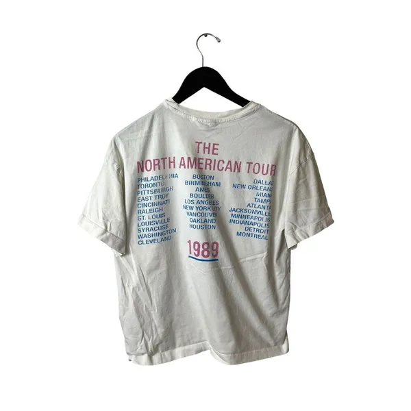 The Rolling Stone Steel Wheels Tour T Shirt Medium M Womens White Single Band - Image 3
