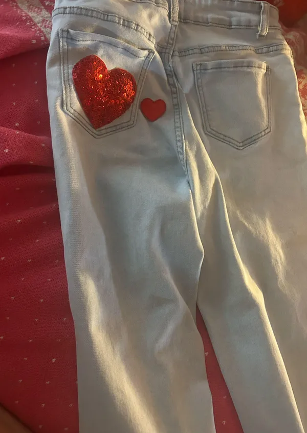 Pink Lily Red Heart Jeans  - Image 3