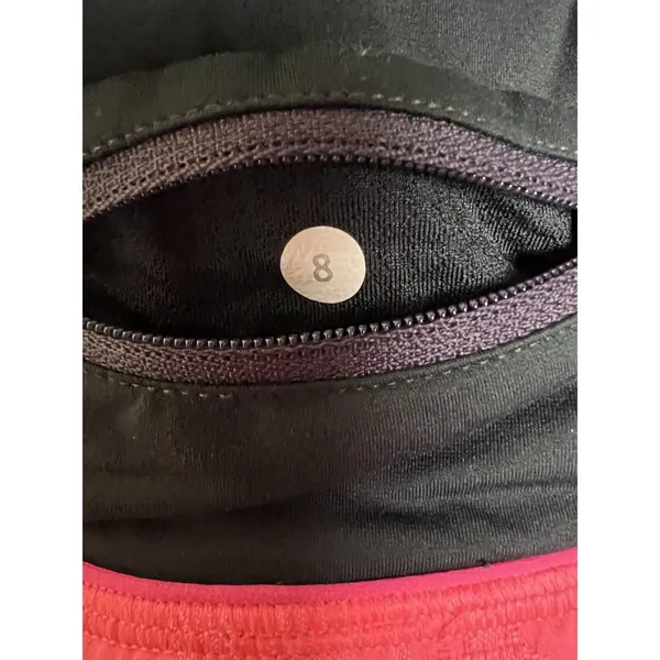 LULULEMON Run Speed Up Short 2.5" Patterned Pink‎ Flash/Deep Coal Size 8 - Image 6