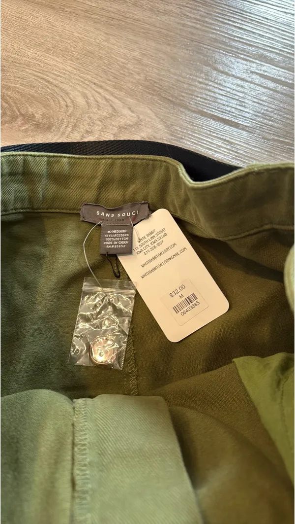 Boutique, green denim skirt - Image 4