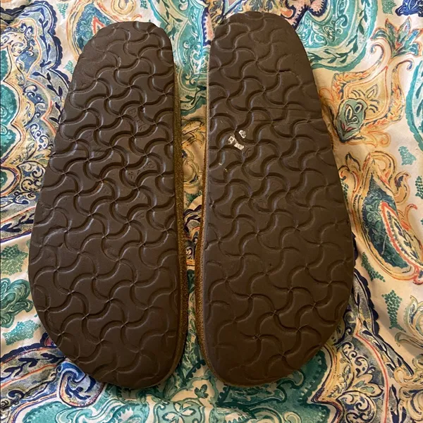 Birkenstock Brown Suede Boston Slide On Clogs - Image 3