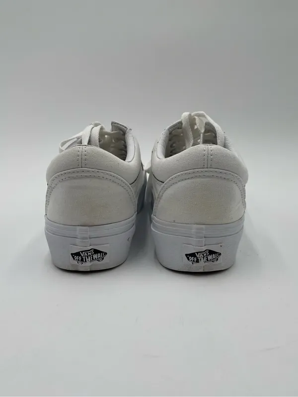 VANS Old Skool Platform White Shoes Women’s Size 7 Unisex Skate Sneakers Casual - Image 3