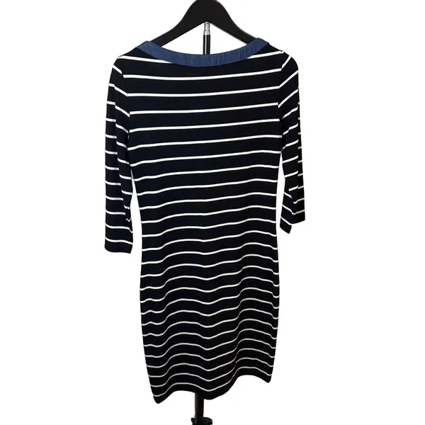 Women's Tommy Hilfiger Long Sleeve Striped Dress‎ S Black White Size XSmall - Image 3