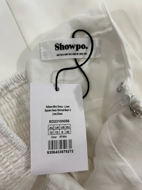 New Showpo Adiana Mini Dress Linen Square Neck A Line Dress -Medium MSRP $99 - Image 8