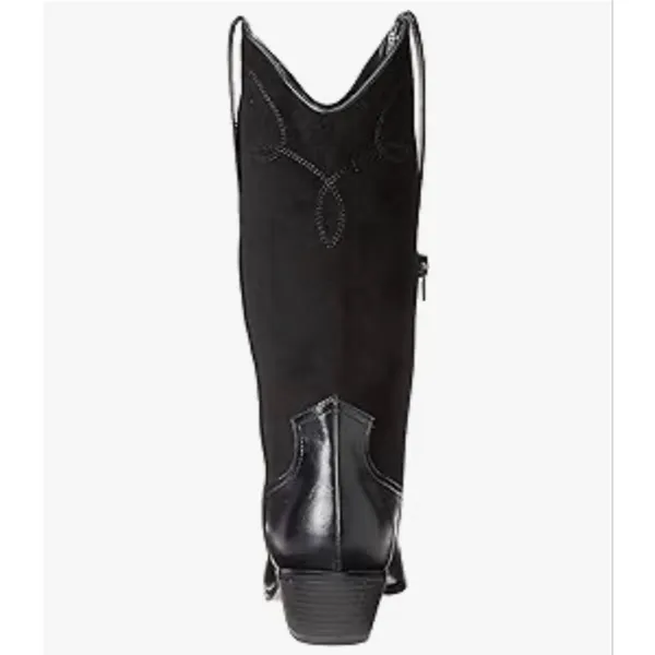 NEW The Drop Black Cowboy Cowgirl Ace Midshaft Western Boot 11 - Image 3