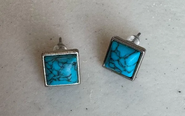 Turquoise Studs Blue - Image 3