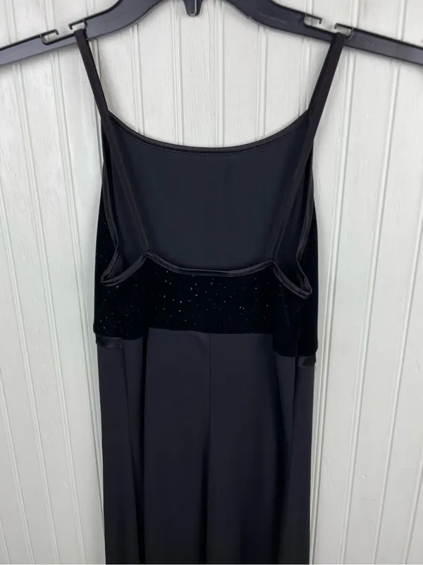 Vintage Y2K Byer Too Sparkly Black Velvet Top Maxi Slip Dress Small Whimsigoth - Image 11