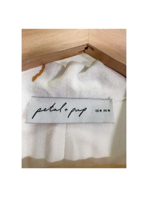 Petal & Pup Linen Blend Palm Midi Dress Size Medium - Image 10