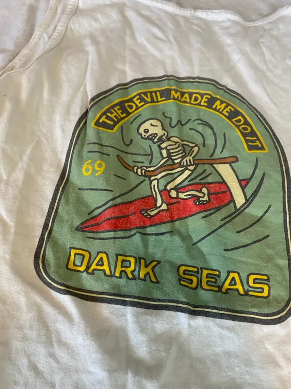 the devil made me do it dark seas skeleton tank top White - Image 5