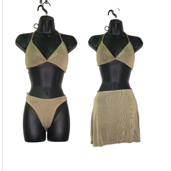 NWOT 3 Piece Bikini Swimsuit Size L - Image 2